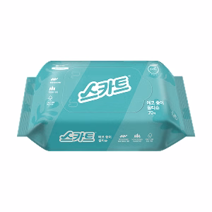 스카트 에코 종이물티슈 70매 (온라인)